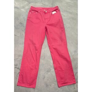 Talbots Women’s Pink Stretch Jeans Straight Leg Size 8 Cotton Blend